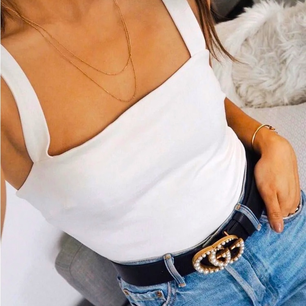 Symbolize White Sleeveless Bodysuit